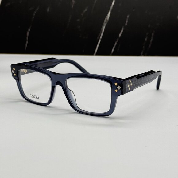 NEW CD DIAMONDO S3I 3000 DIOR SQUARE BLUE GREY EYEGLASSES DIOR - Picture 1 of 9